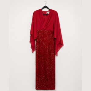Faeriesty Red Sequin Evening Dress
